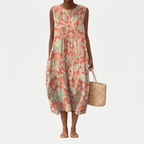 Women's Boho Floral Midi Dress