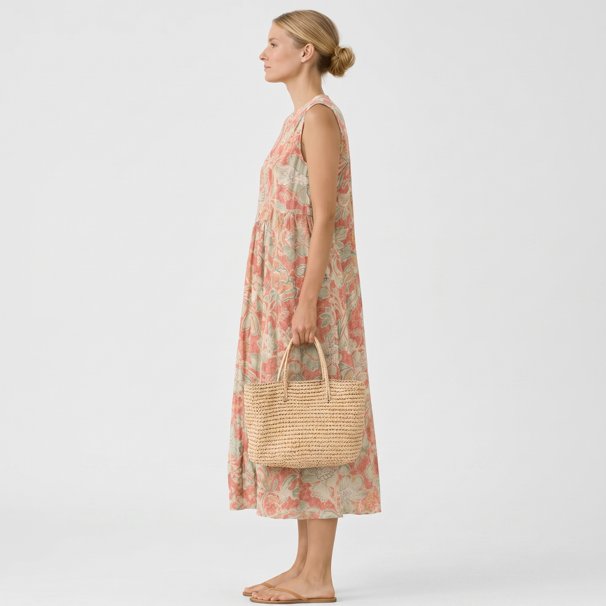 Women's Boho Floral Midi Dress