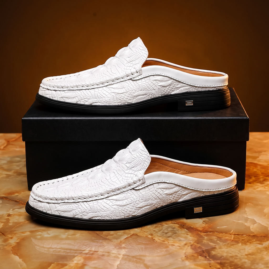 Men's Italian-Style Loafers - White