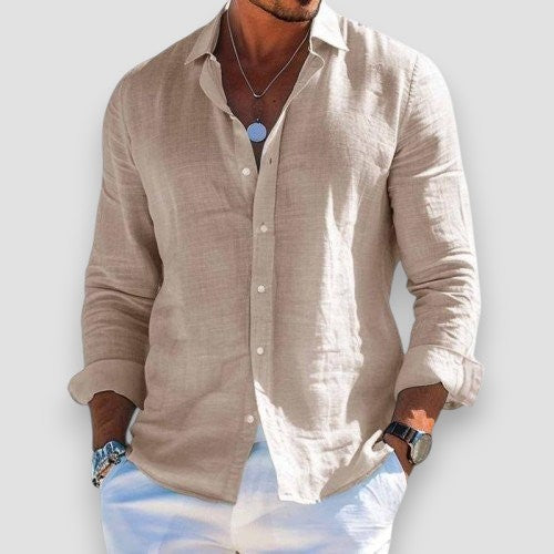Men's Relaxed Fit Summer Shirt - Khaki