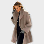 Women's Oversized Wool Coat - Khaki