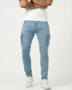Men's Navy Stretch Cargo Pants