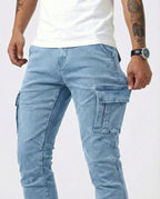 Men's Navy Stretch Cargo Pants