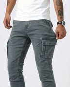 Men's Navy Stretch Cargo Pants