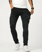 Men's Navy Stretch Cargo Pants