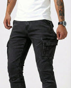 Men's Navy Stretch Cargo Pants
