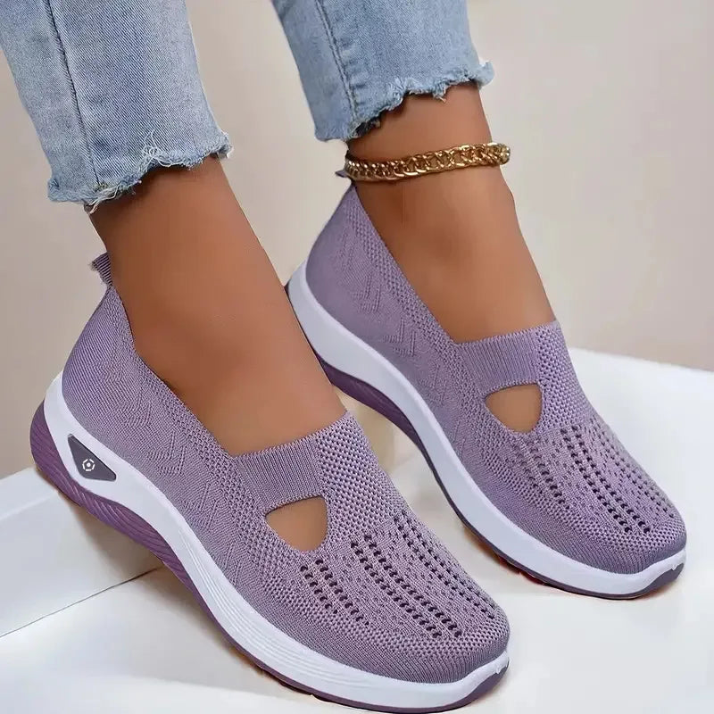 Women's Orthopedic Sneakers with Supportive Insole - Lavender