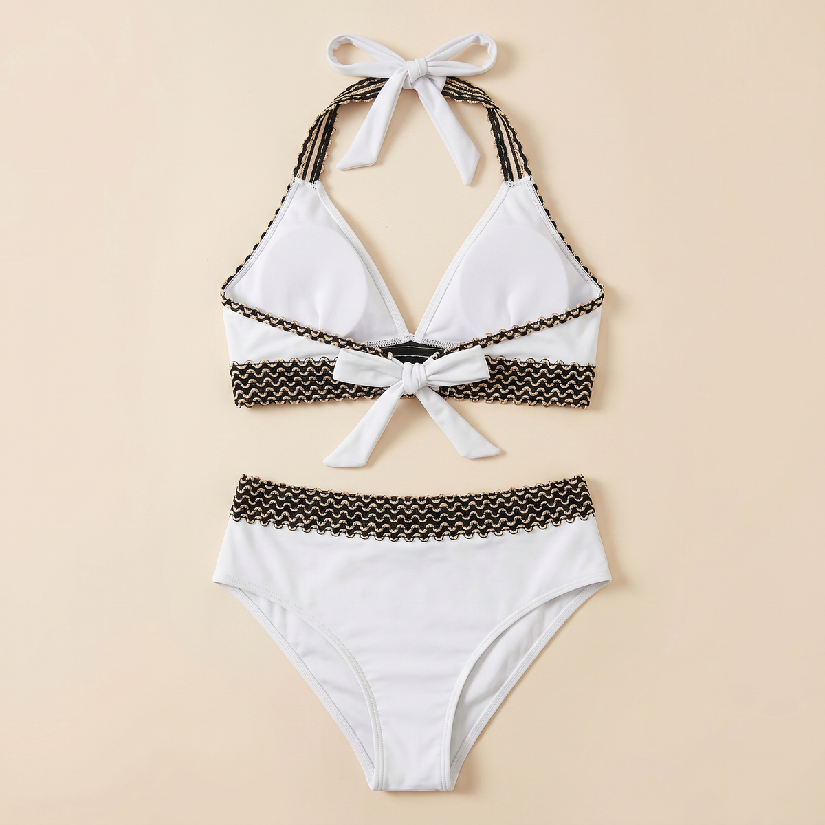 Women's High-Waisted Two-Piece Bikini - White