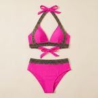 Women's High-Waisted Two-Piece Bikini - Pink