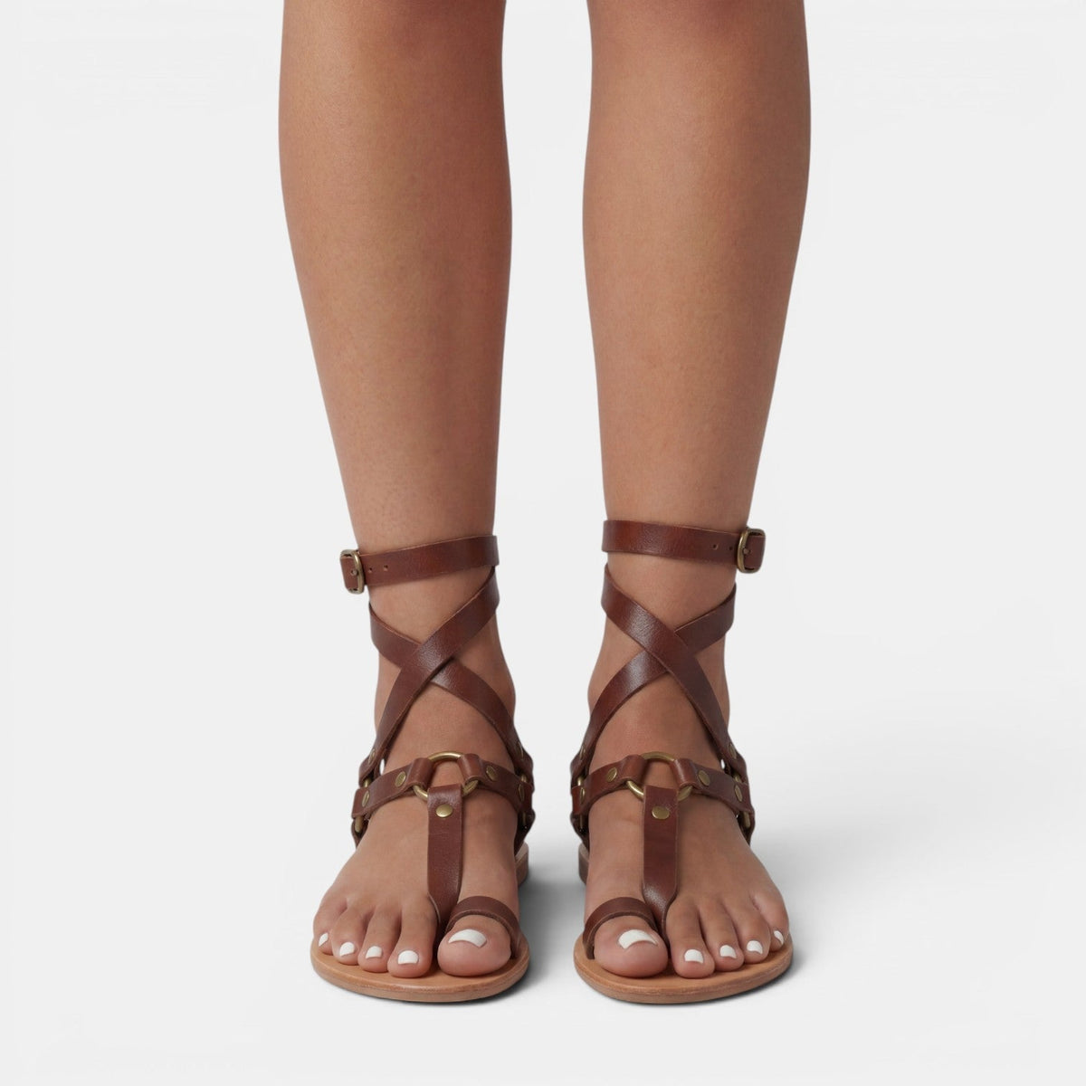 Women's Snake Print Flat Sandals