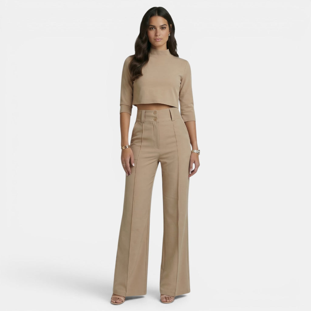 Women's Casual Elegant Set - Khaki