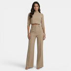 Women's Casual Elegant Set - Khaki