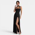 Women's Minimalist Slim Fit Dress - Black