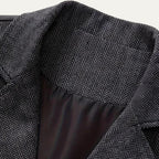 Men's Tailored Herringbone Tweed Vest with Lapel