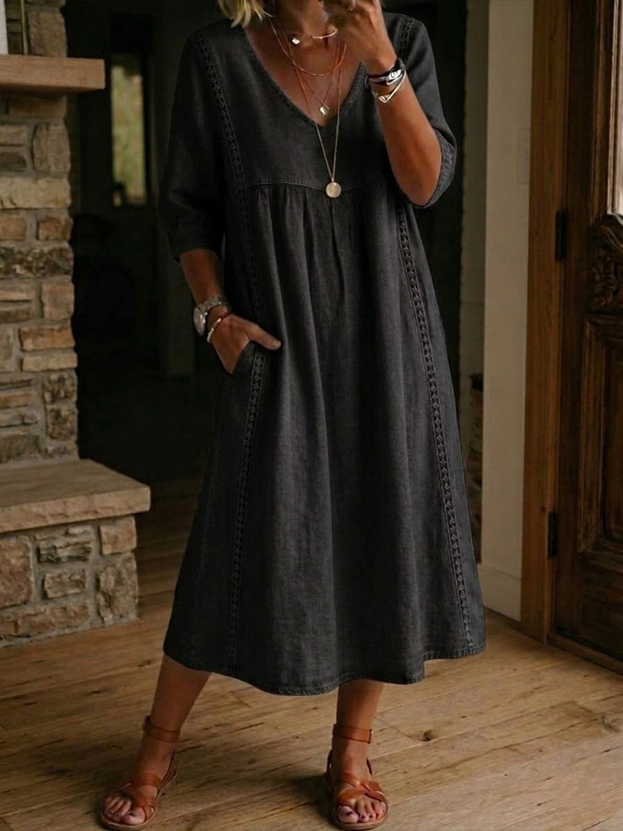 Women's Loose-Fit Dress - Black