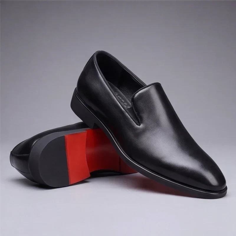 Men's Leather Loafers - Black