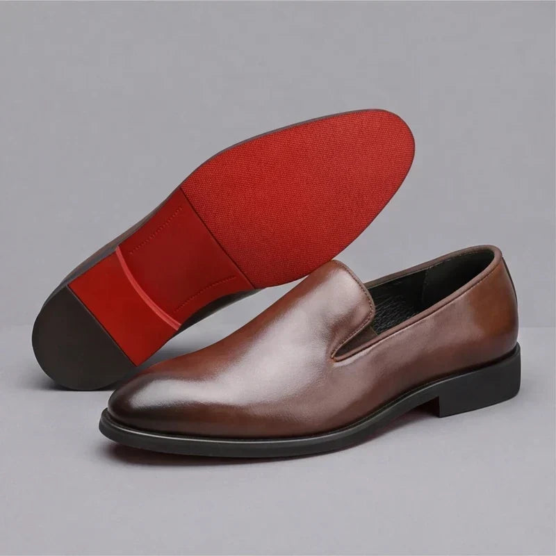 Men's Leather Loafers - Brown