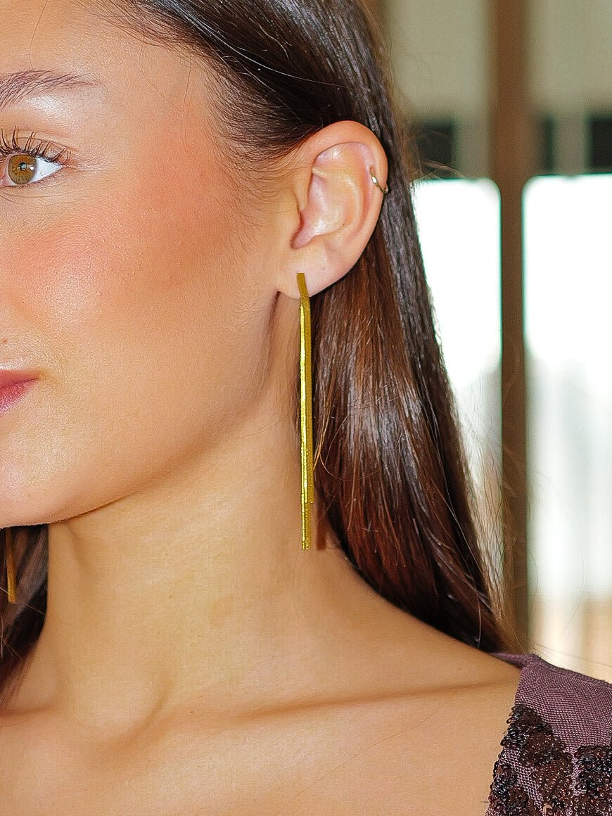 Women's Gold Chain Drop Earrings