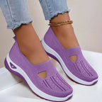 Women's Orthopedic Sneakers with Supportive Insole - Purple