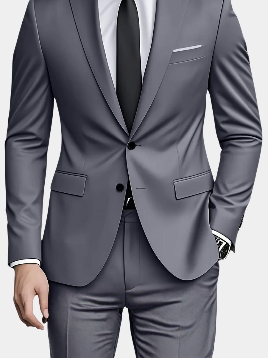 Men's Slim Fit Two-Piece Wedding Suit