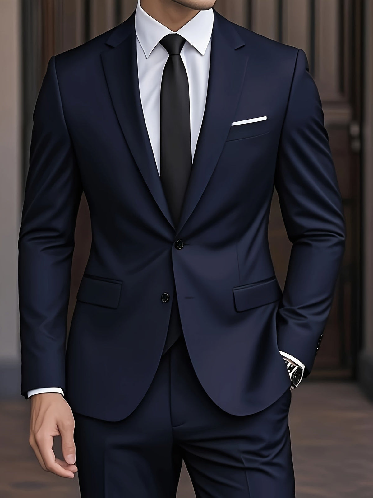 Men's Slim Fit Two-Piece Wedding Suit