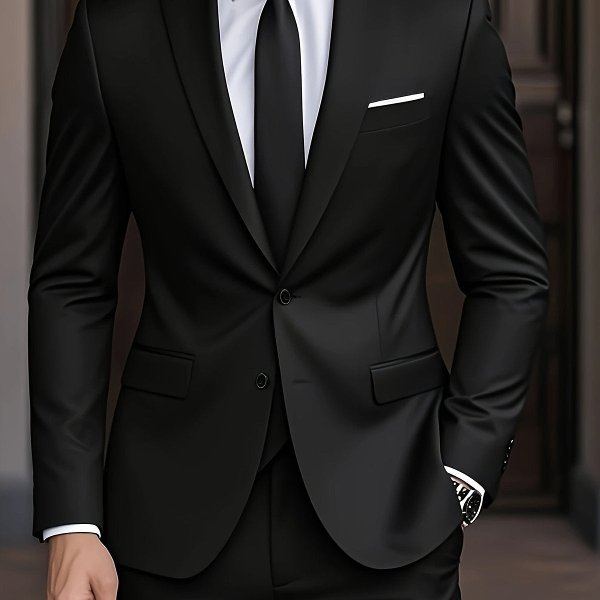 Men's Slim Fit Two-Piece Wedding Suit
