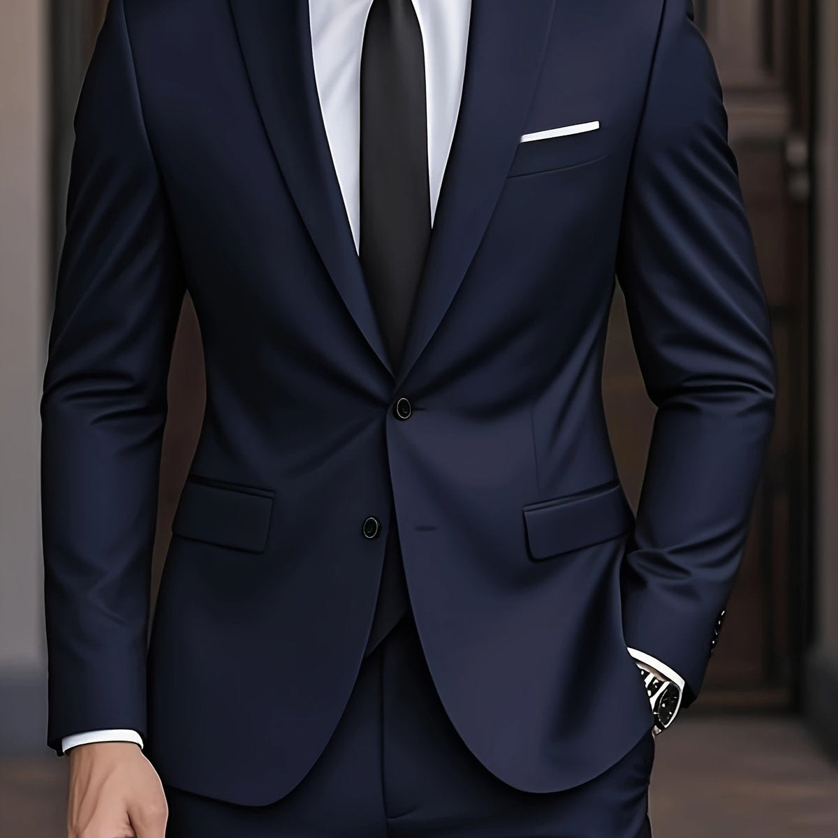 Men's Slim Fit Two-Piece Wedding Suit