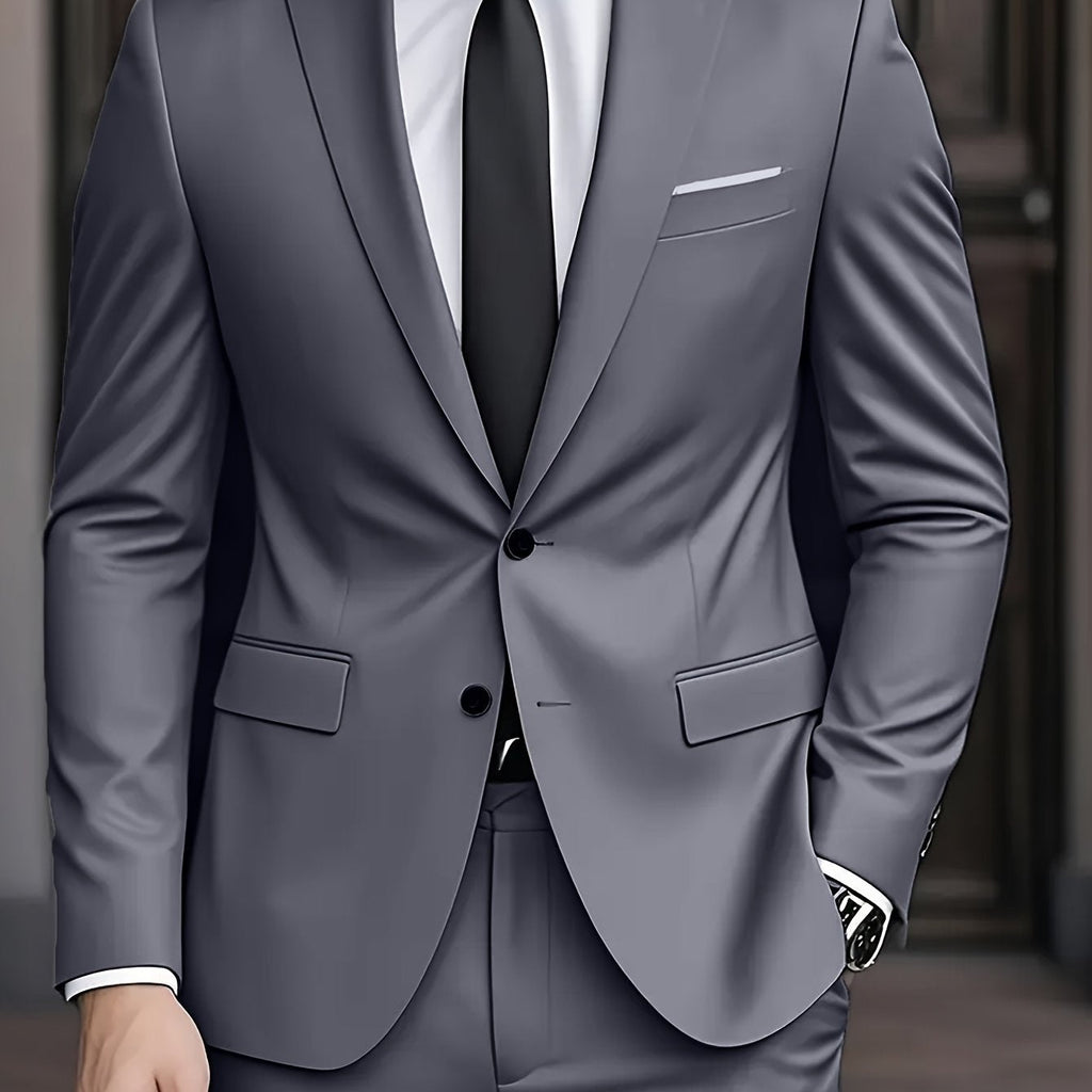 Men's Slim Fit Two-Piece Wedding Suit
