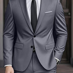 Men's Slim Fit Two-Piece Wedding Suit