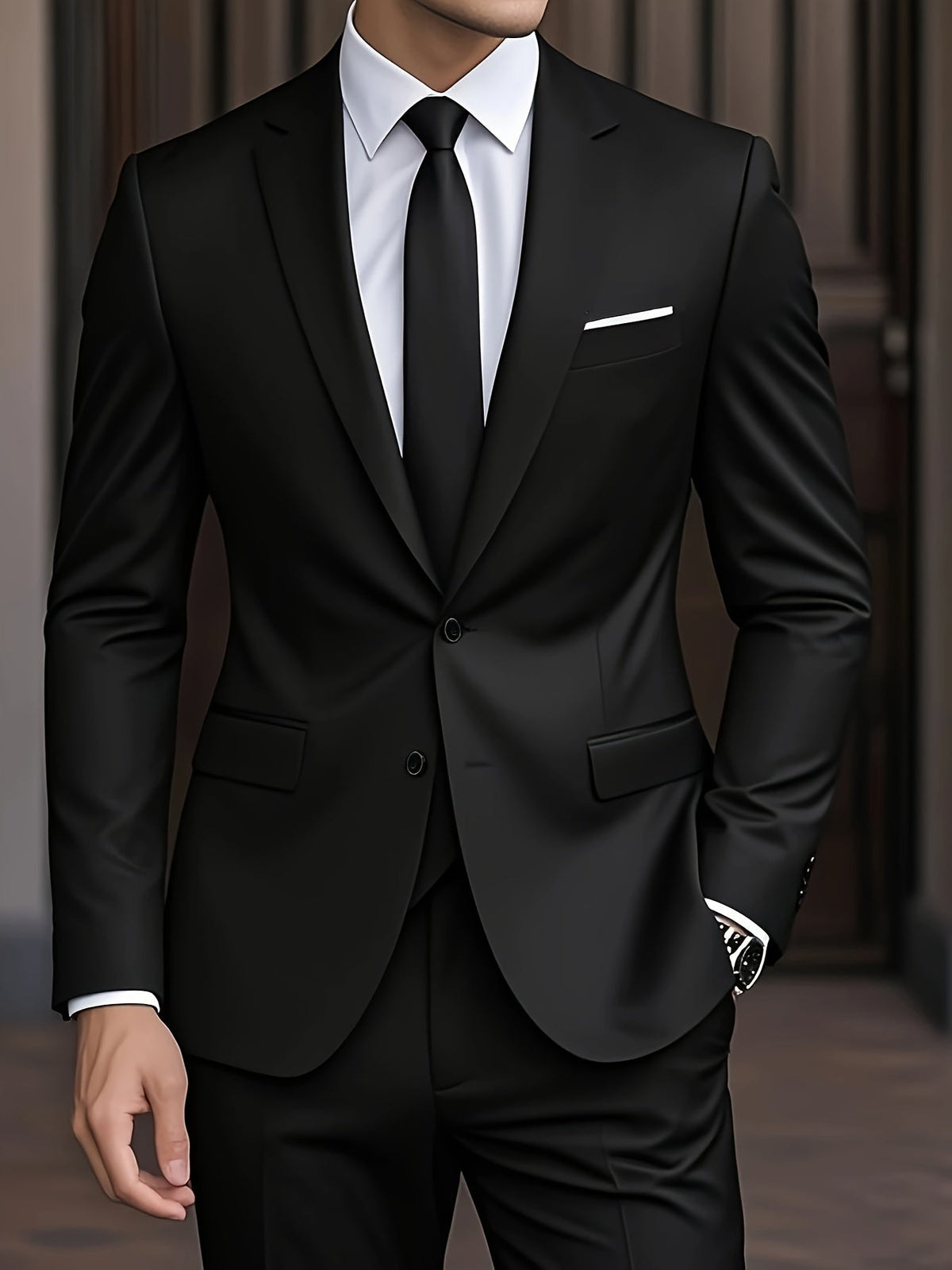 Men's Slim Fit Two-Piece Wedding Suit