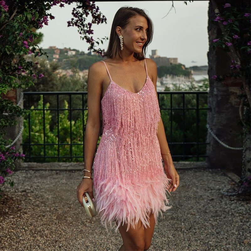 Women's Sleeveless Sparkle Summer Party Dress
