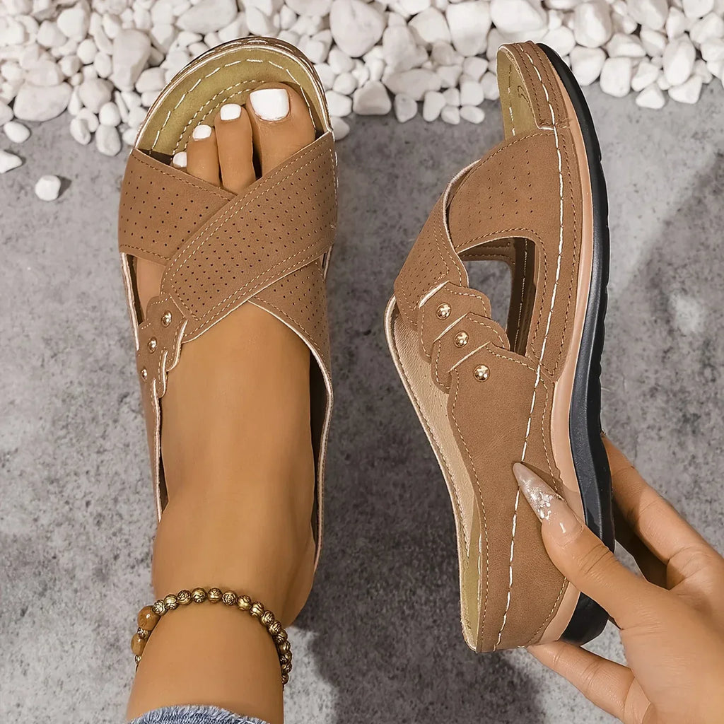 Women's Comfortable Orthopedic Summer Sandals - Brown