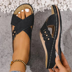 Women's Comfortable Orthopedic Summer Sandals - Black