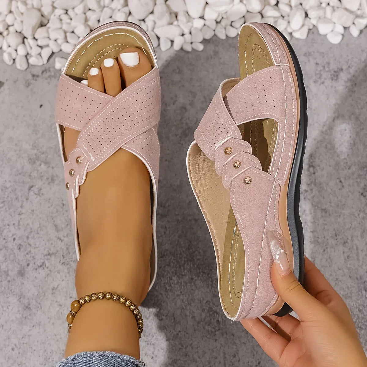 Women's Comfortable Orthopedic Summer Sandals - Pink
