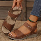 Women's Comfort Flat Sandals with Adjustable Straps