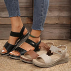 Women's Comfort Flat Sandals with Adjustable Straps