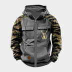 Men's Vintage Military Jacket - Gray
