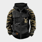 Men's Vintage Military Jacket - Black