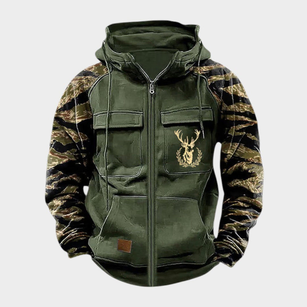 Men's Vintage Military Jacket - Green