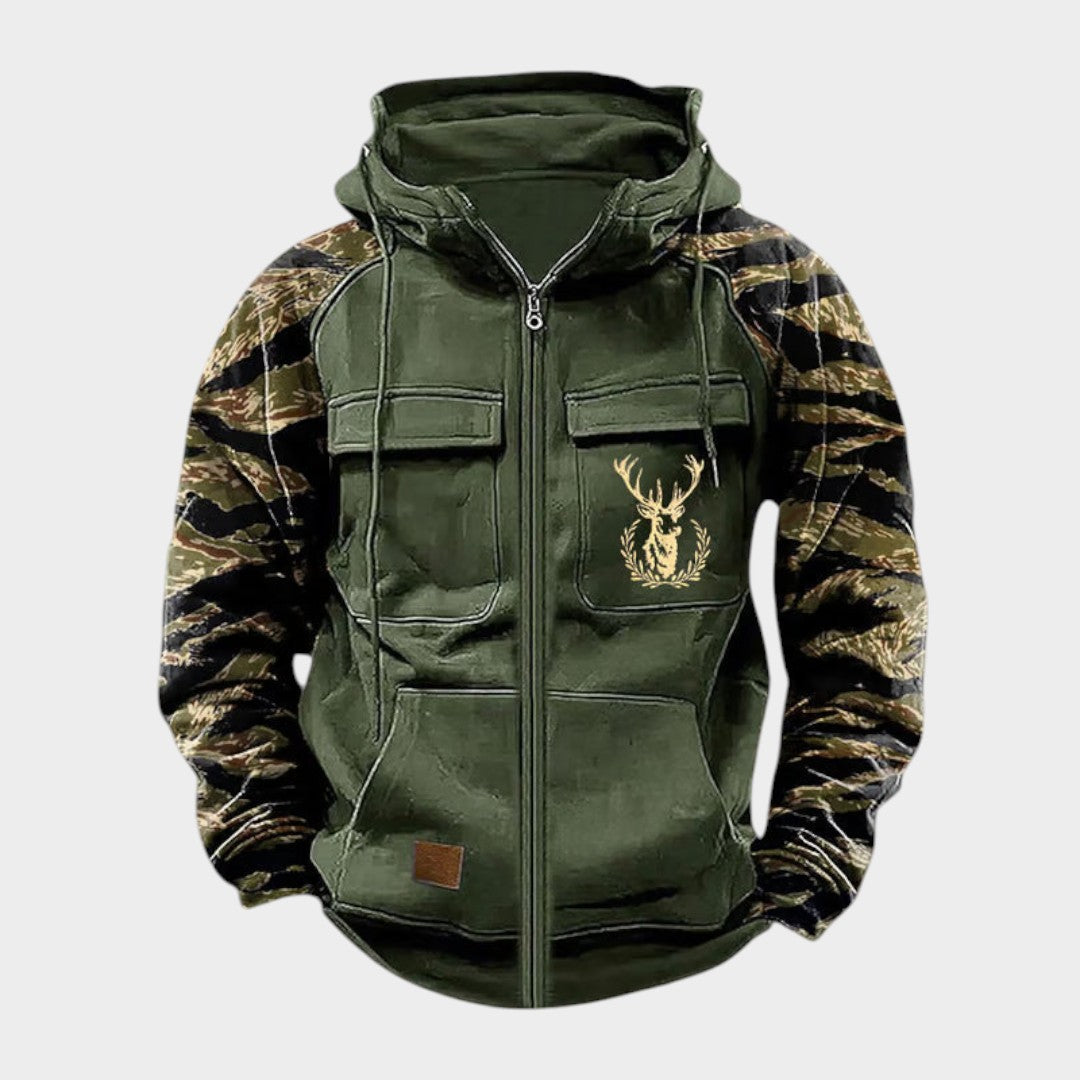 Men's Vintage Military Jacket - Green