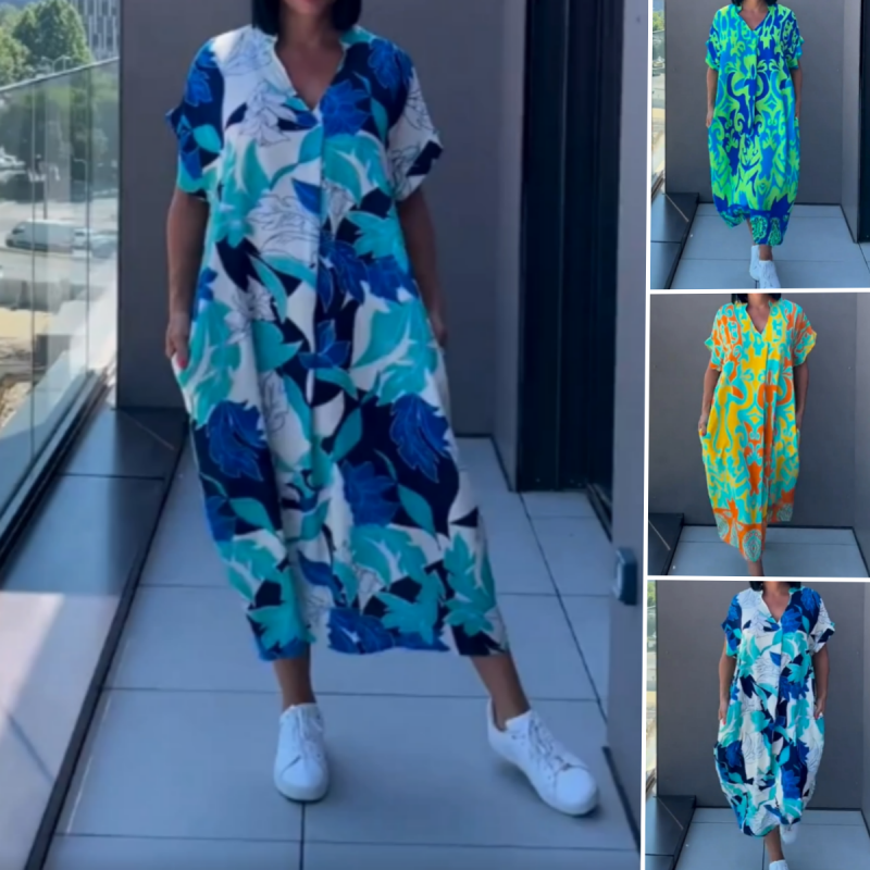 Women's Colorful Printed Dress