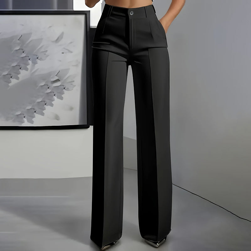 Women's High-Waisted Dress Pants - Black