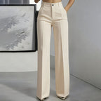 Women's High-Waisted Dress Pants - Beige