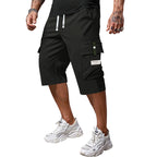 Men's Casual Cargo Capri Pants with Adjustable Drawstring