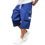 Men's Casual Cargo Capri Pants with Adjustable Drawstring