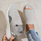 Women's Breathable Platform Sandals - Gray