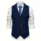 Men's Elegant Ultra-Comfortable Vest - Midnight Blue