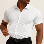 Men's Slim Fit Short Sleeve Dress Shirt - Arctic White
