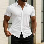 Men's Slim Fit Short Sleeve Dress Shirt