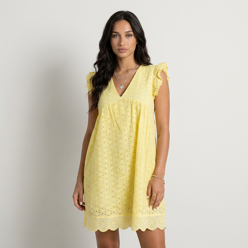 Women's Mini Dress - Yellow